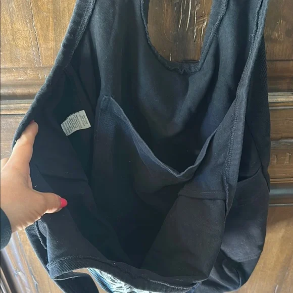 Lauren Moshi Black and White Tote with Bow - Picture 4 of 6